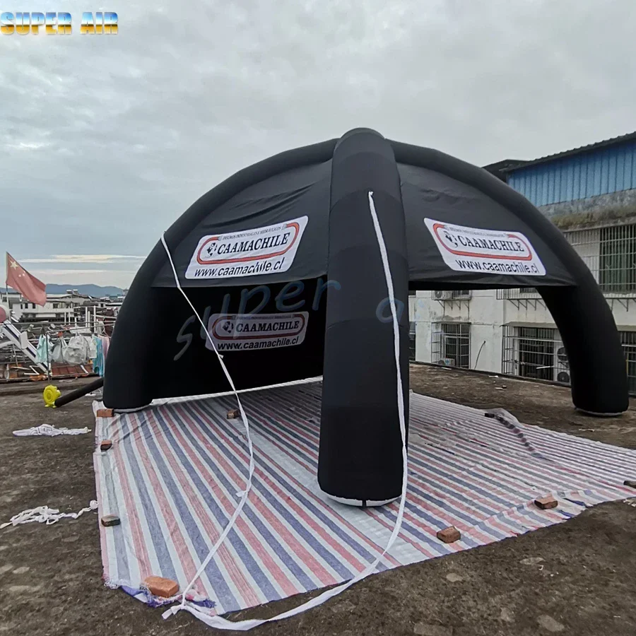 Best black inflatable dome tent inflatable spider tent with four legs for advertising