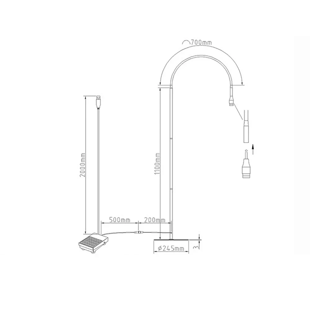 5V USB z regulacją ostrości UV ultrafioletowy klej lampa utwardzająca pielęgnacja paznokci piękna rzęsy sztuczne rzęsy ślad stóp przełącznik