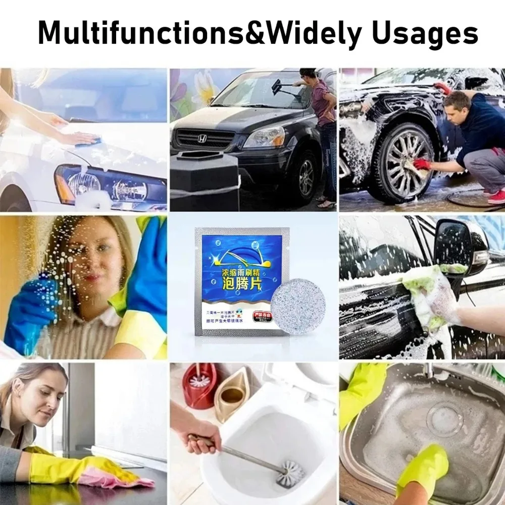 5/20/40PCS Car Cleaning Agent Wiper Essence Cleaning Effervescent Tablets Car Glass Water Solid Wiper Essence Concentrated Gift images - 6