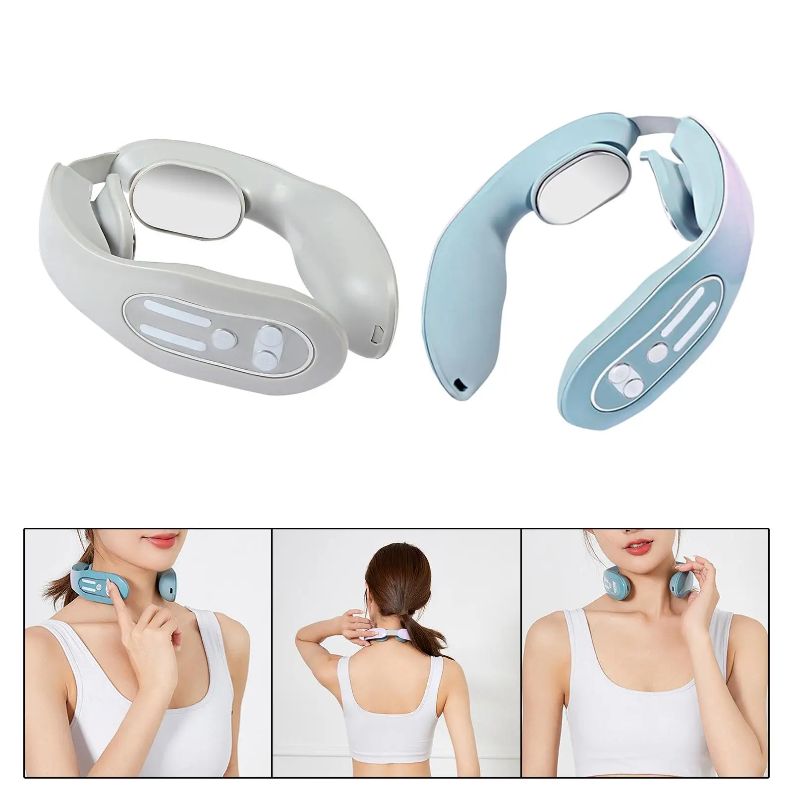 Portable Electric Cervical Neck Massage 12 Levels Heated for Home Travel Car