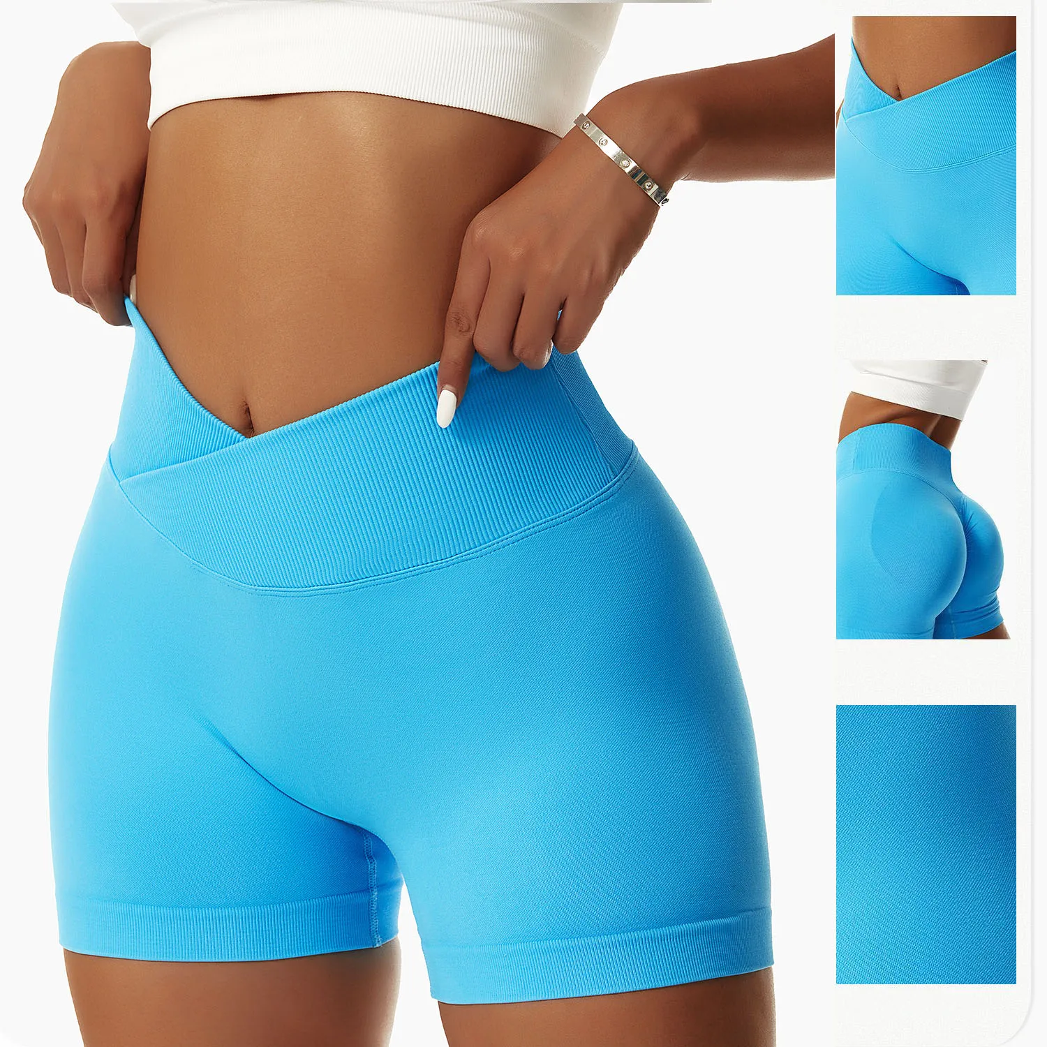 

Seamless High Waist Yoga Shorts Elasticity Sports Leggings Women Breathable Cycling Shorts Buttock Lift Gym Shorts Women