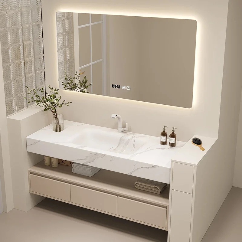 Towel Cabinet Mirrors Bathroom Storage Washbasin Locker Filing Cabinets Shelf Wall Pharmacy Luxury Sink Base Szafka Drawer Sinks image 5