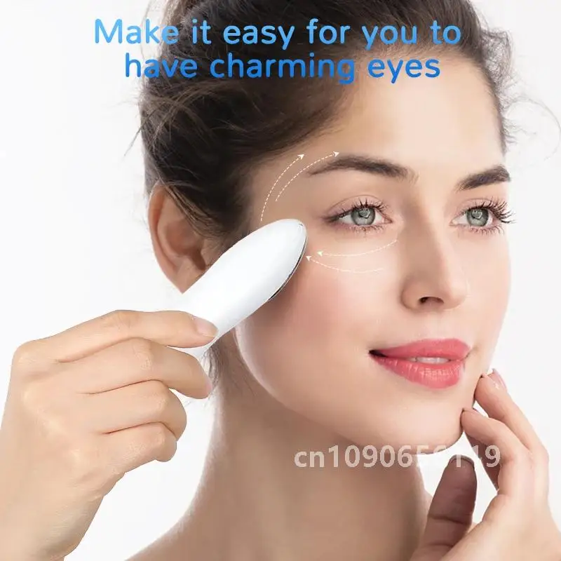 Electric Eye Massager Pen LED Photon Therapy Vibration Heated Anti-aging Wrinkle Removal Device Dark Circle Puffiness Skin Care