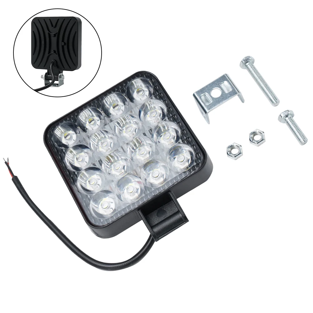 Car Working Light Easy Fit Replacement Shockproof Dustproof Reversing Light Truck Off-Road Tractor High Intensity 12V 48w 16LEDA