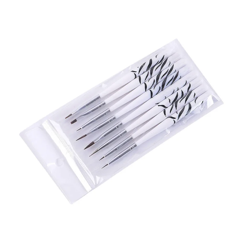 8 Stuks Nail Borstels Nail Art Tool Nail Art Design Set Puntjes Schilderij Tekening Polish Nail Brush Pen Gereedschap Voor acryl Poeder