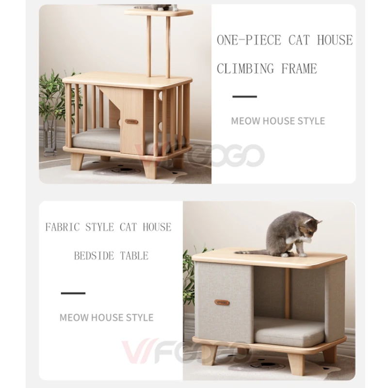 Imagem -04 - Multilayer Cat Climbing Frame tipo Fechado Bed Tree Tower Móveis de Bricolage Casa Splicing Cat Nest Scratch Pet Produtos