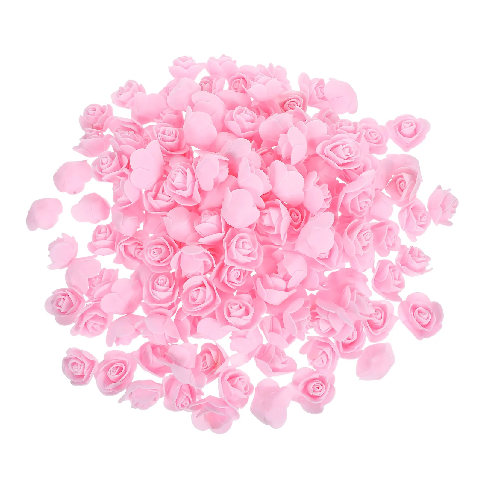 

500pcs Mini Artificial Rose Heads Yellow Foam Fake Flowers For Diy Crafts Wedding Party Decor Home Bouquet Centerpieces