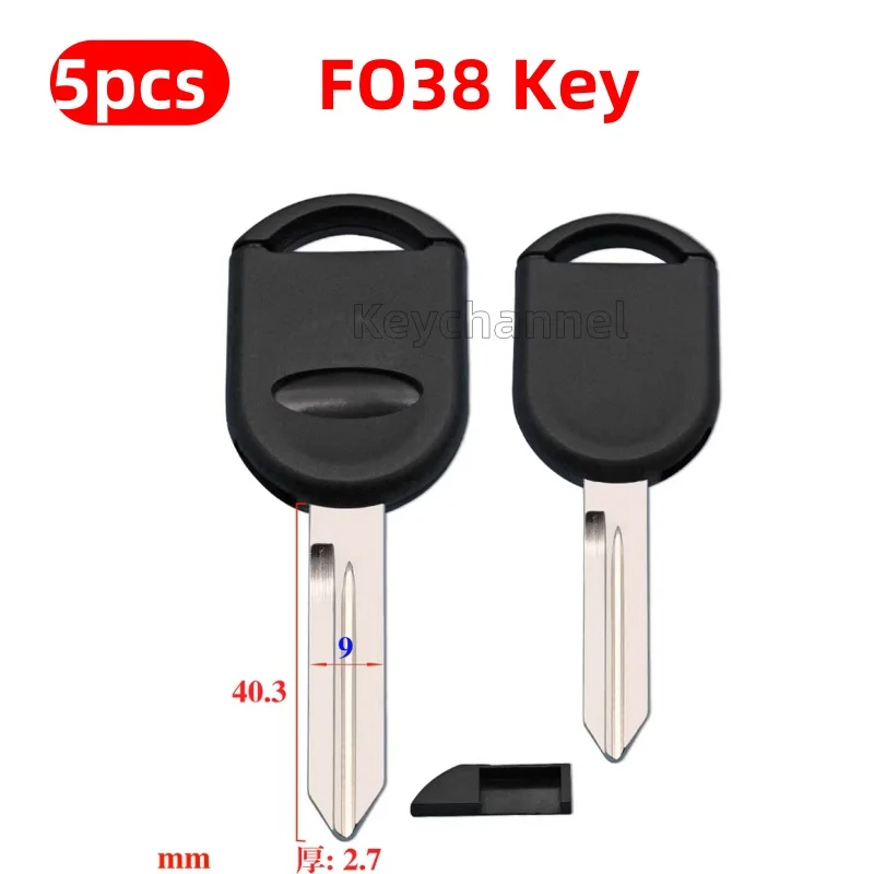 5PCS Tansponder Key Chip Case FO38 Key Blade For Ford Mustang Explorer Edge  #19 KD Key Blade Spare Car Key Locksmith Tool