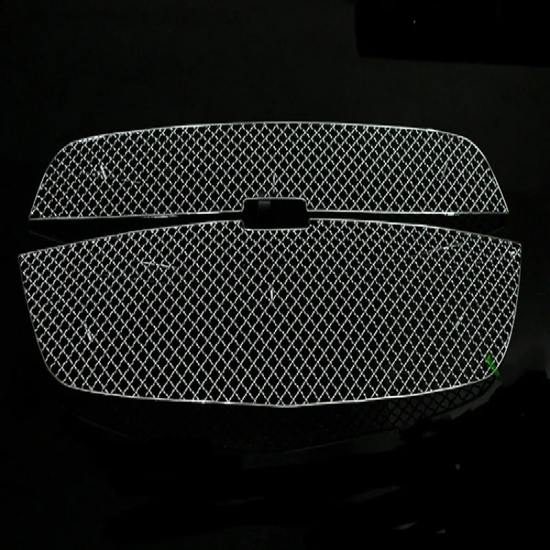 2pcs/set stainless steel Honeycomb Mesh Stainless Steel Front Grille For Chevrolet Captiva 2010-2015