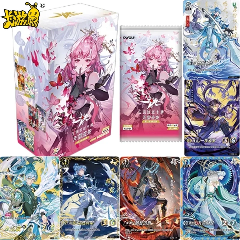 

KAYOU подлинная боевая карта с тремя королевствами, пакет повышения уровня 2-го выпускного, коллекционные карты для игр, периферийные устройства в стиле аниме, детские праздничные подарки