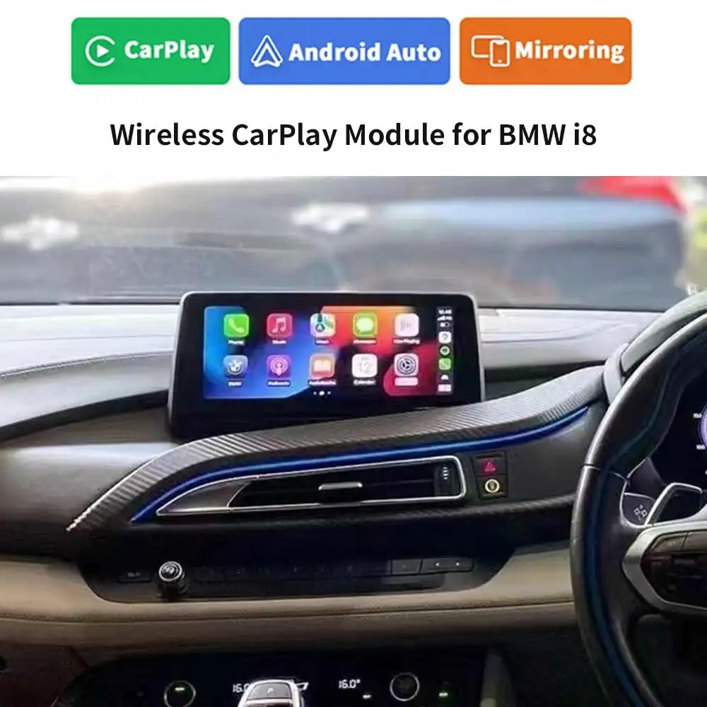 

Автомагнитола RHD или LHD для BMW i8, обновленный экран, модуль для Carplay Box, Android Auto Mirror Link, мультимедийный плеер с дисплеем