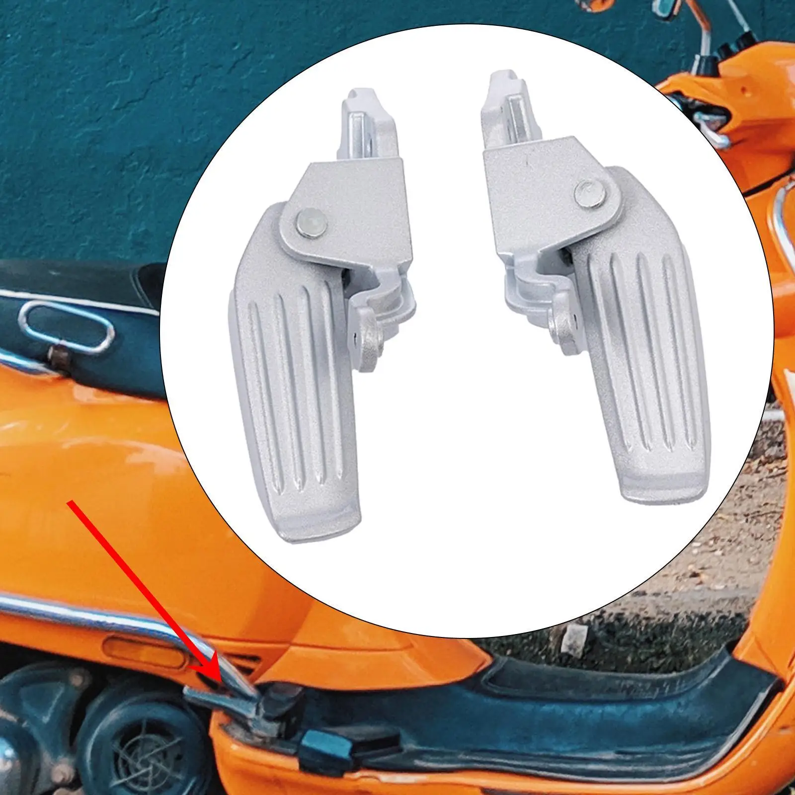Motorcycle Foot Pegs Foldable Footrests Pedals Upgrade Modification Multiuse Easy to Install for Passengers for Motorbike