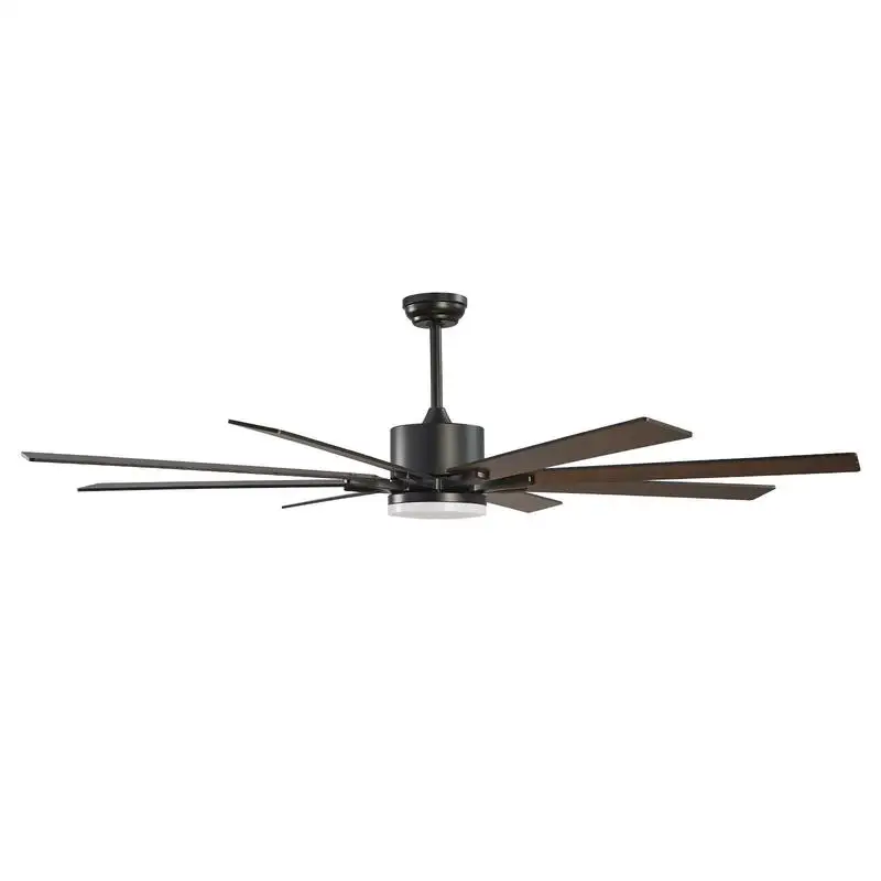 

72 Inch Ceiling Fan with Light, 6-Speed Remote Control, Dimmable 3-Color Temperature, Reversible DC Motor, Modern Low Profile Flush Mount Fan for Bedroom, Living Room, Indoor/Outdoor Use, Black