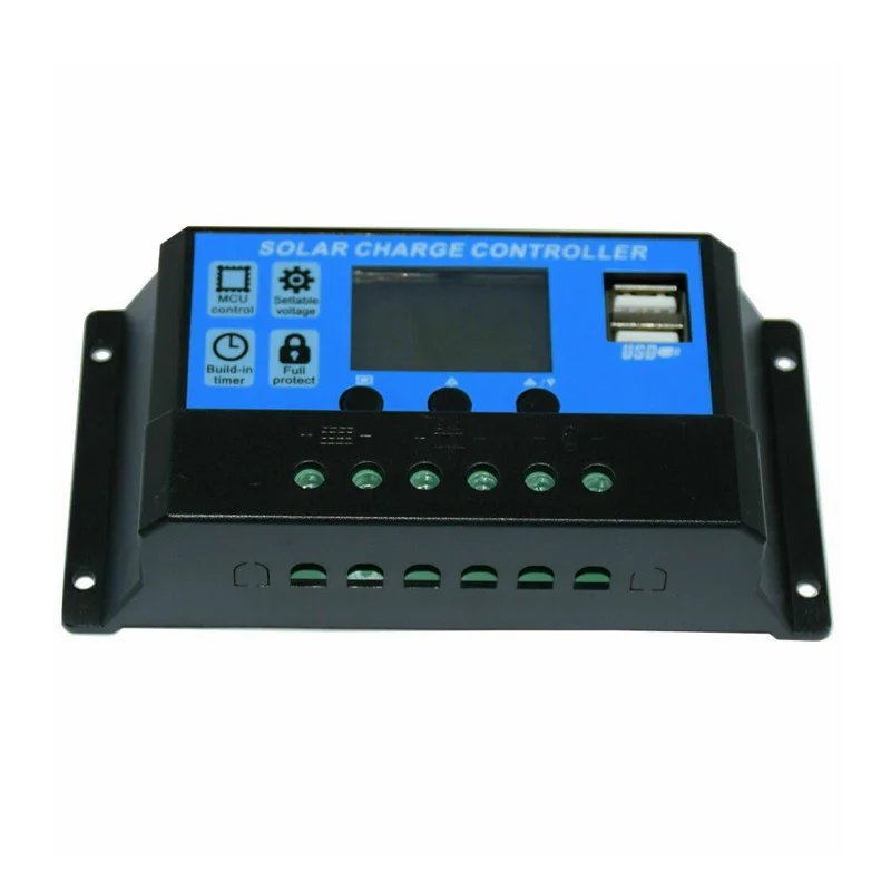 PWM 20A 12/24V Regulator Solar Charge Controller Solar Panel LCD Dual USB
