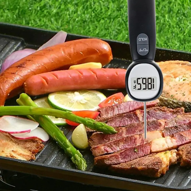 Termometer makanan Digital, pengukur suhu memasak bening Digital, membaca instan Oven & daging untuk BBQ dapur mendalam