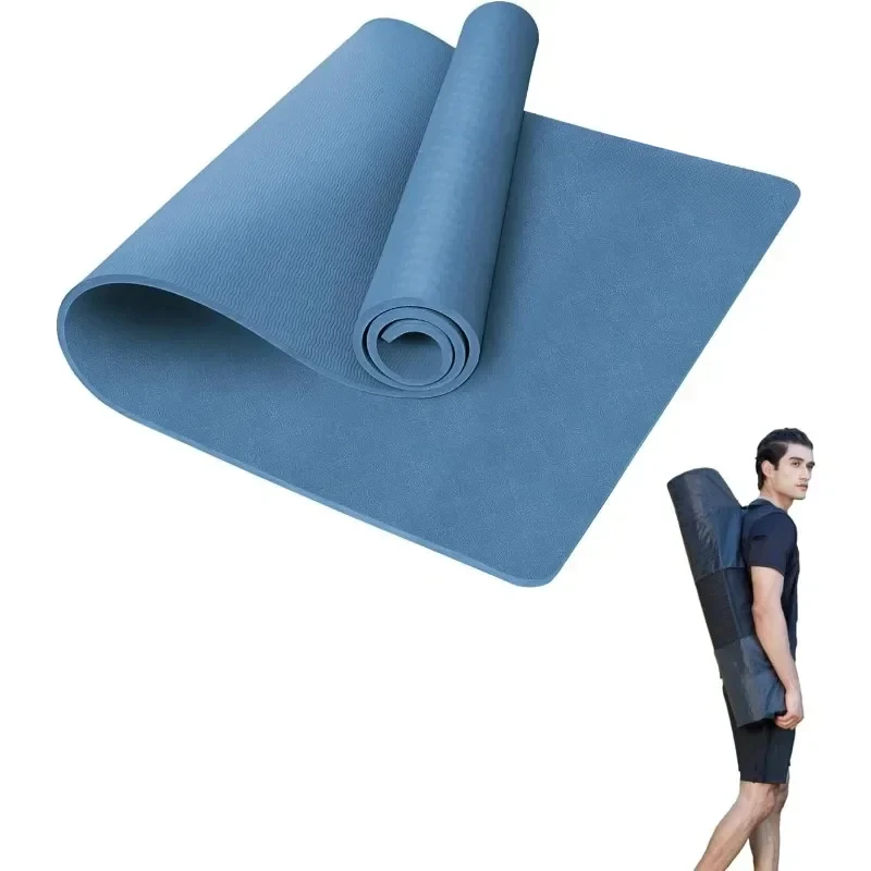 

Non Slip Exercise Mat Large Extra Thick Workout Mats for Women Men Eco TPE Yoga Mats with Bag