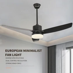 52 pollici silenzioso telecomando reversibile DC ventilatore da soffitto luce soffitto soggiorno sala da pranzo 3 pale ventilatore luci lampada a sospensione