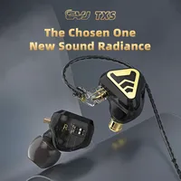CVJ TXS IEM earphone dual magnetic dynamic driver wired 2-pin in ear earphone tuning switch high fidelity monitor with earphones