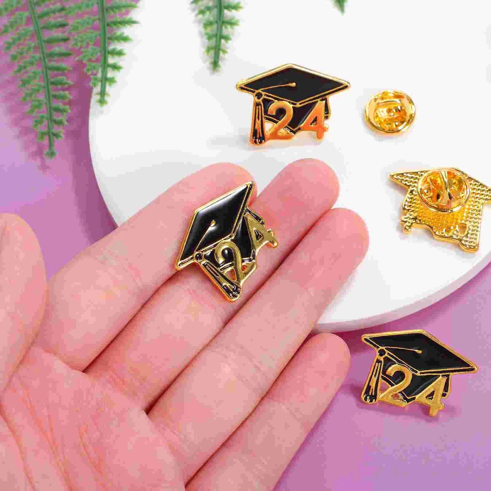 Grad Cap Lapel Pin Doctor Hat Brooch Bonnets for Men Costume Jewelry Accessories The