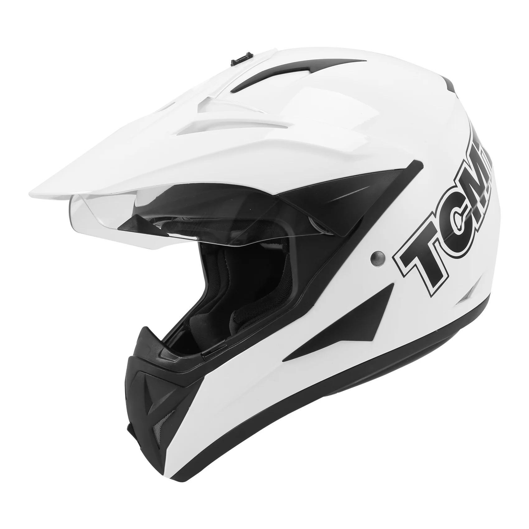 

Adult Helmet Motorcycle Full Face Dirt Bike ATV DOT M L XL XXL White