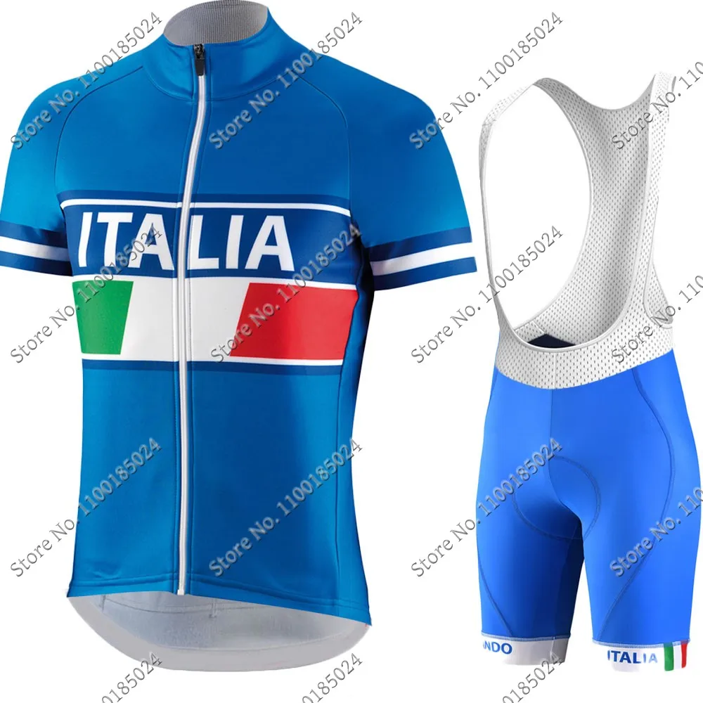 Maillot Italy National 2022 Team Cycling Jersey Set Italian Bicycle Clothing Road Bike Shirts Suit Bicycle Bib Shorts MTB Ropa