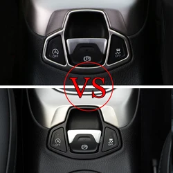 For Jeep Compass Accessories 2017 2018 2019 2020 Electronic Auto Handbrake Hand Brake Button Sticker Panel Trim Decoration Cover