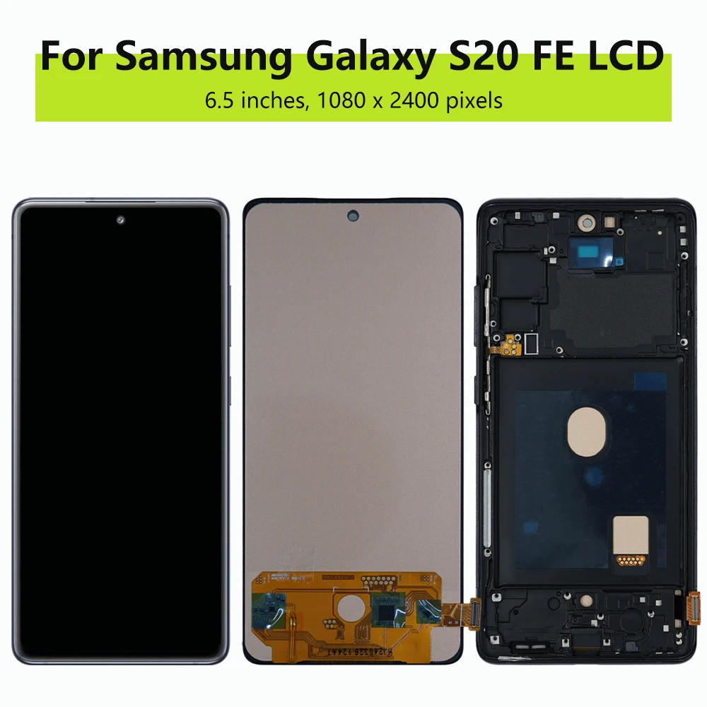 TFT Screen For Samsung S20 FE SM-G780F SM-G780F/DSM SM-G780G LCD Display With Frame Touch Screen Digitizer Assembly Replacement