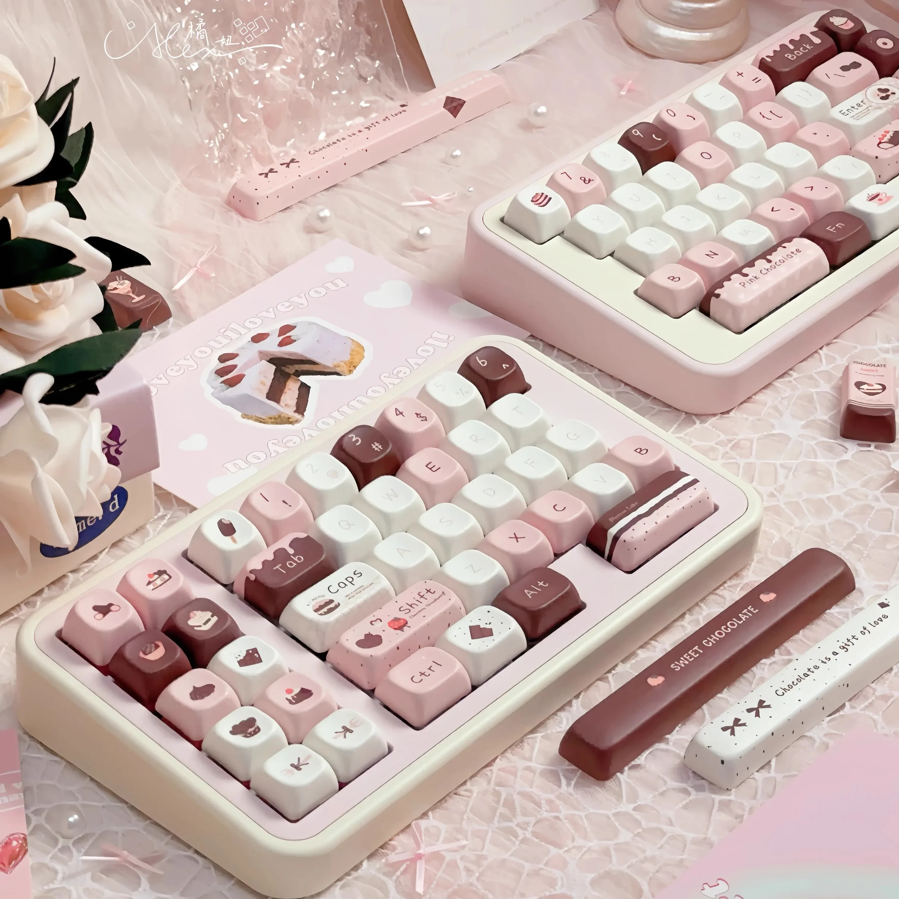 

Розовый колпачок Qiao высота FOA PBT полная пятисторонняя сублимационная индивидуальная механическая клавиатура колпачок розовый колпачок для клавиш