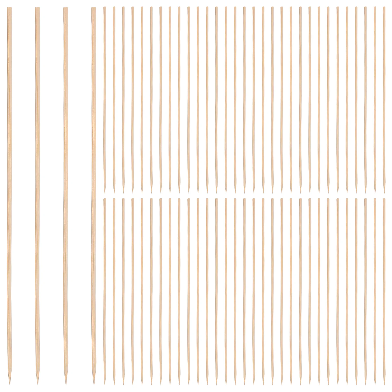 

Barbecue Skewers Kebab Metal Tool Sticks Bbq Cooking Kebob with Wood Handle Fruit Meat Tools