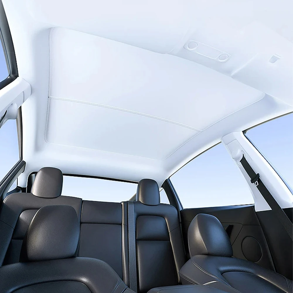 For Tesla Model 3 Y 2021-2024 Model 3 Highland New Upgrade Ice Cloth Buckle Sun Shades Glass Roof Sunshade Front Rear Sunroof