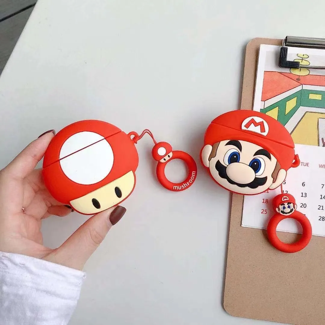 For Airpods Pro 3 Case,Super 3D Mushroom Silicone Protective Earphone Cover For Airpods Pro 2/Airpods 4 Case Funda