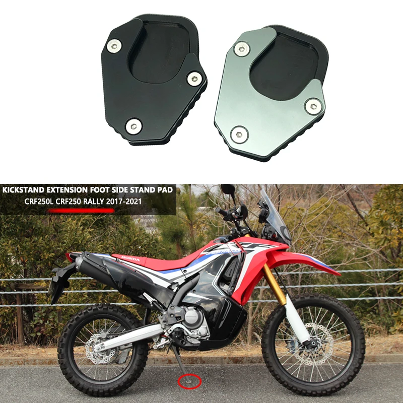 

CRF250L Kickstand Extension Pad Foot Side Stand Extension Plate For HONDA CRF250 L CRF 250 RALLY CRF250 2017-2021 2020