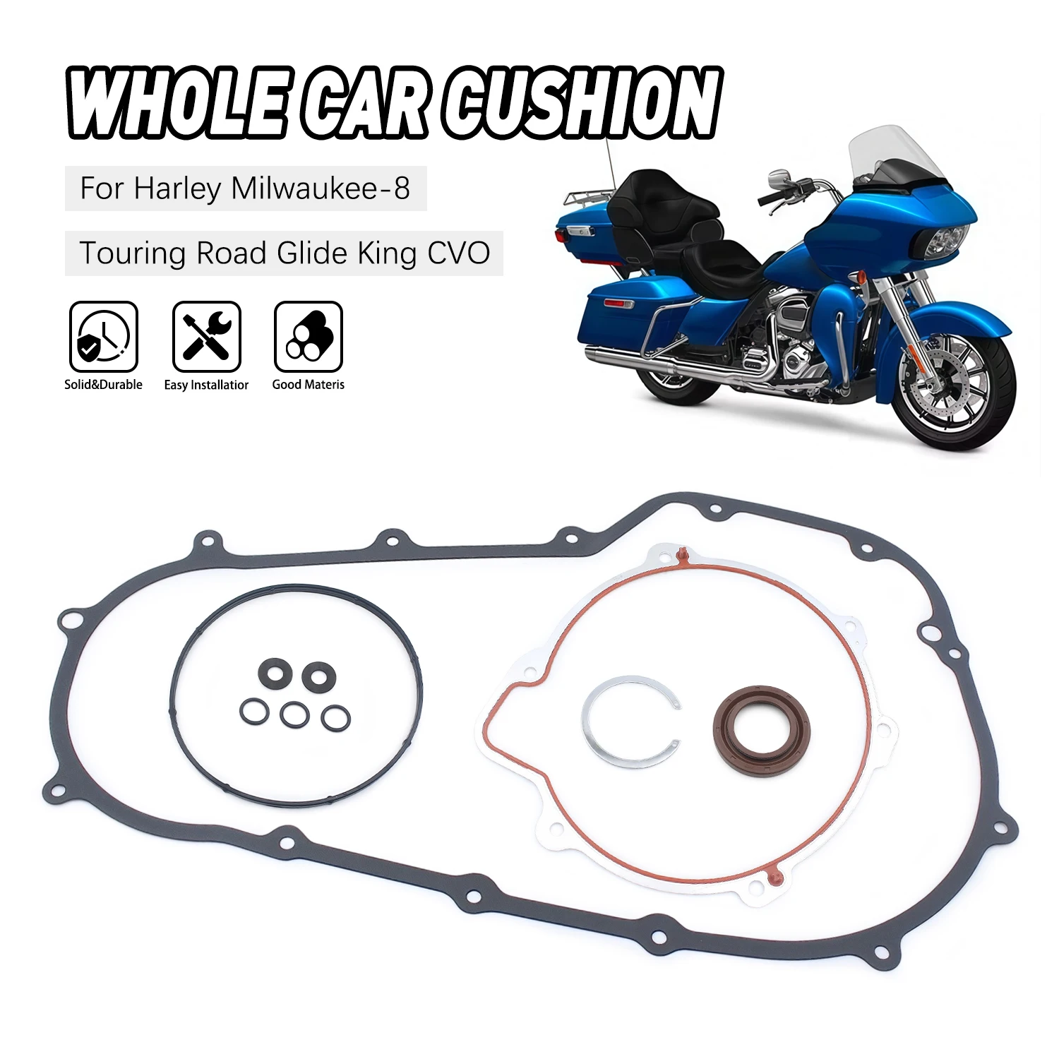 

Motorcycle Part For Harley Touring Road Glide King CVO 2017 2018 2019 2020 Softail Milwaukee-8 Primary Cover Gasket Seal Kit