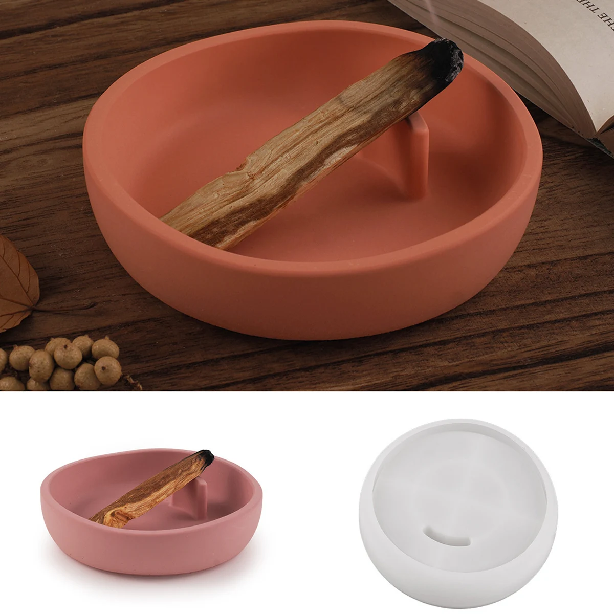 Irregular Incense Tray Silicone Mold DIY Plaster Resin Storage Plate Casting Molds Ashes Catcher for Crafts Making Home Decor