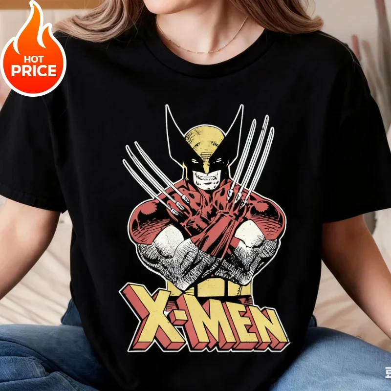 

Marvel 2025 New Hot Wolverine Comics Boy Girl Summer T-Shirt Family Parent-Child Wear Oversized Casual Loose Men Women Tee Top