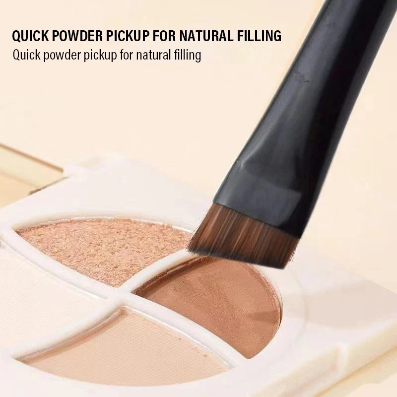 Brosse à sourcils professionnelle, Eyeliner, lame plate coudée Ultra fine, pinceaux de maquillage pour Contour des sourcils, outils de maquillage à Double tête