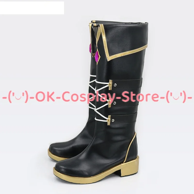 Mysta rias Cosplay Shoes PU Leather Shoes Halloween Carnival Boots Vtuber Luxiem Cosplay Prop Custom Made