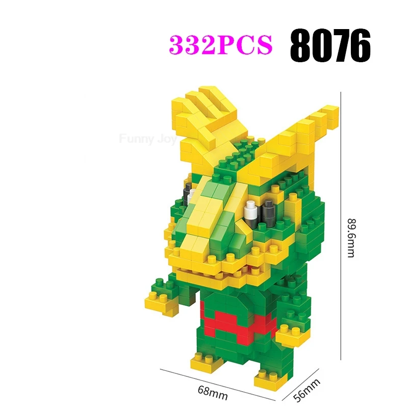 Lustige Pokemon-Bausteine Anime Picachu Charizard Puppe Blastoise Bulbasaur Gengar Pokémon-Bausteine Spielzeug als Geschenk für Kinder