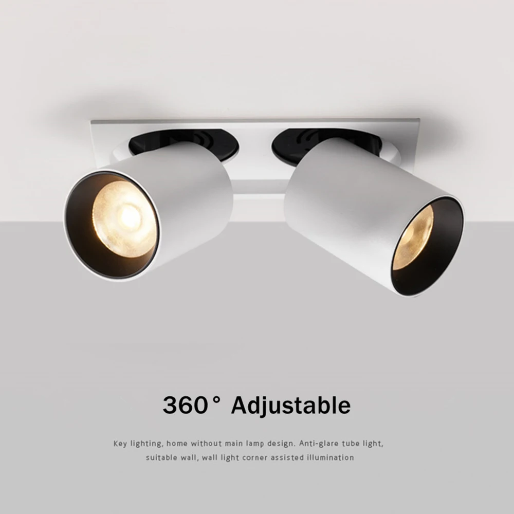 Recessed Ceiling LED Spot Light Rotating Ceiling Lamp Dimmable Downlight 220V 230V Spotlight Indoor Lighting Fixture Down Light