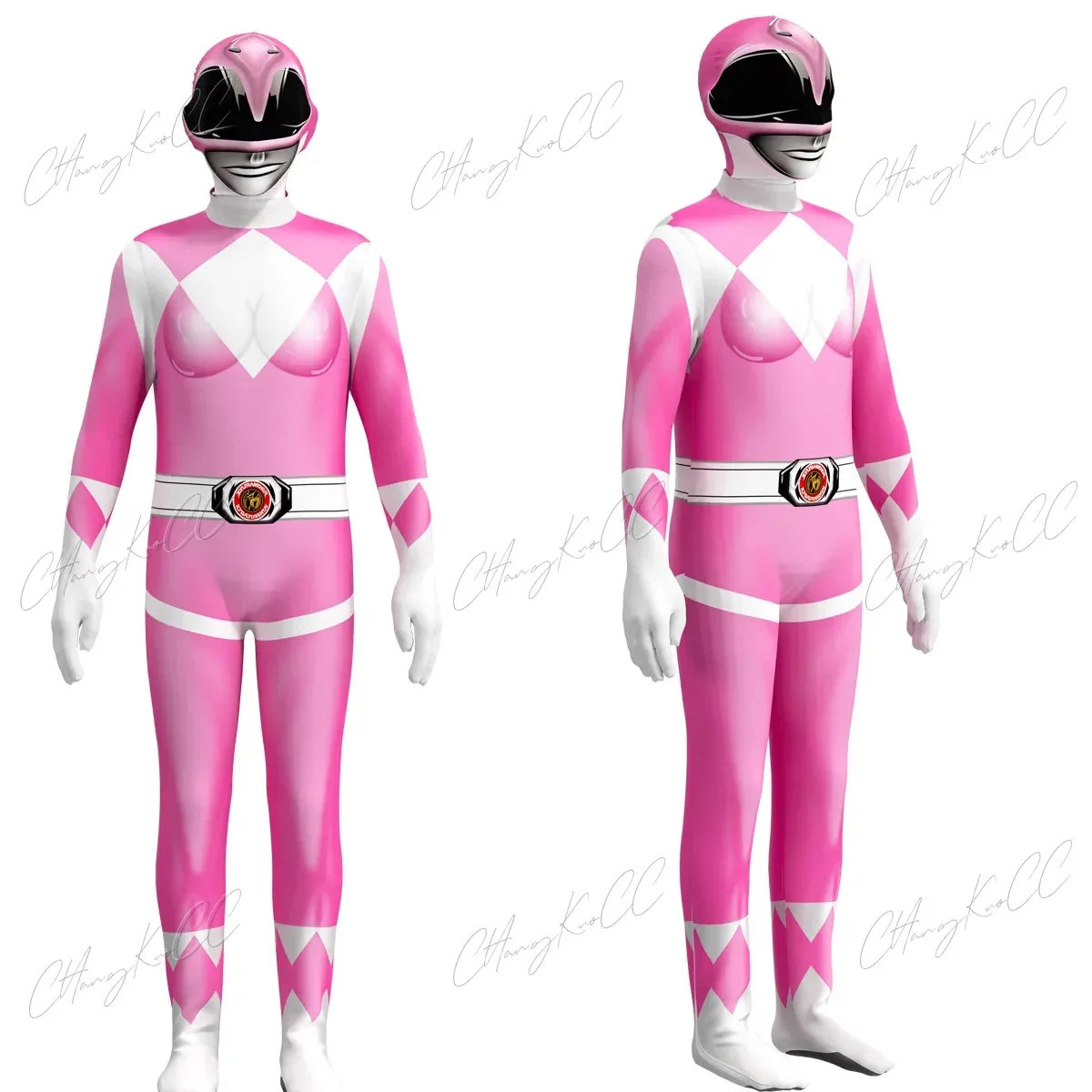 Power Samurai Sentai  Rangers Costume Adult Kids Superhero Cosplay Halloween Birthday Party Jumpsuit Zentai Suit view 5