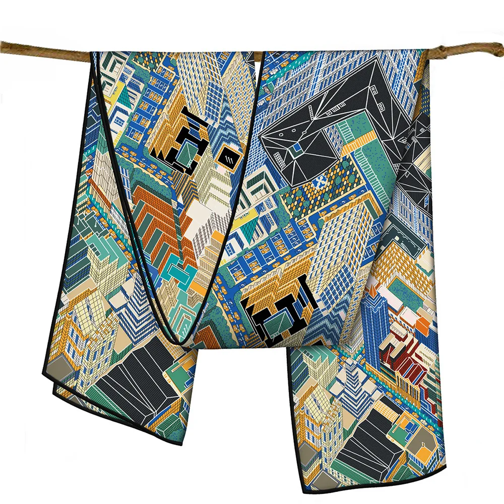 

Luxury Twill Scarf 150CM 40CM Long Shawls Woman Scarves for Neck Hair Accessories Bag Belt Decoration Christmas Gift