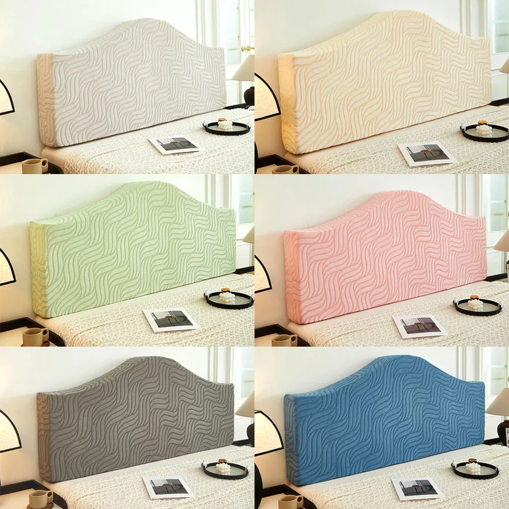 

Thicken Bedhead Cover Jacquard All Inclusive Headboard Covers Solid Color Stretch Spandex Bedhead Backrest Dust Proof Slipcovers