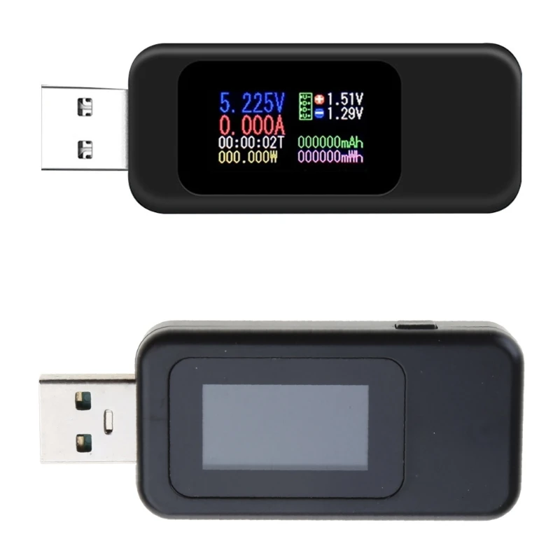 USB Digital Power Meter Tester Color Display Multimeter Current & Capacity Amp Power Meter