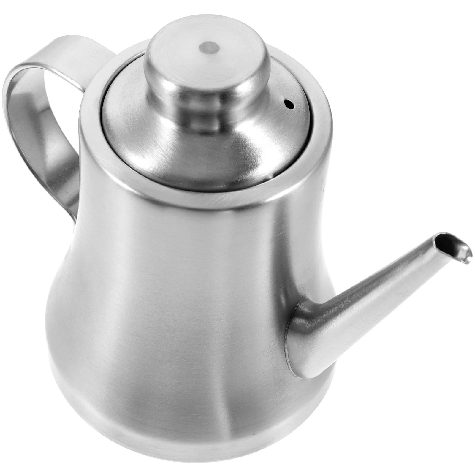 

1pc Stainless Steel Oil Filter Tank Dispenser Kitchen Condiment Container for Vinegar Sauce Grease Storage Ergonomic Handle