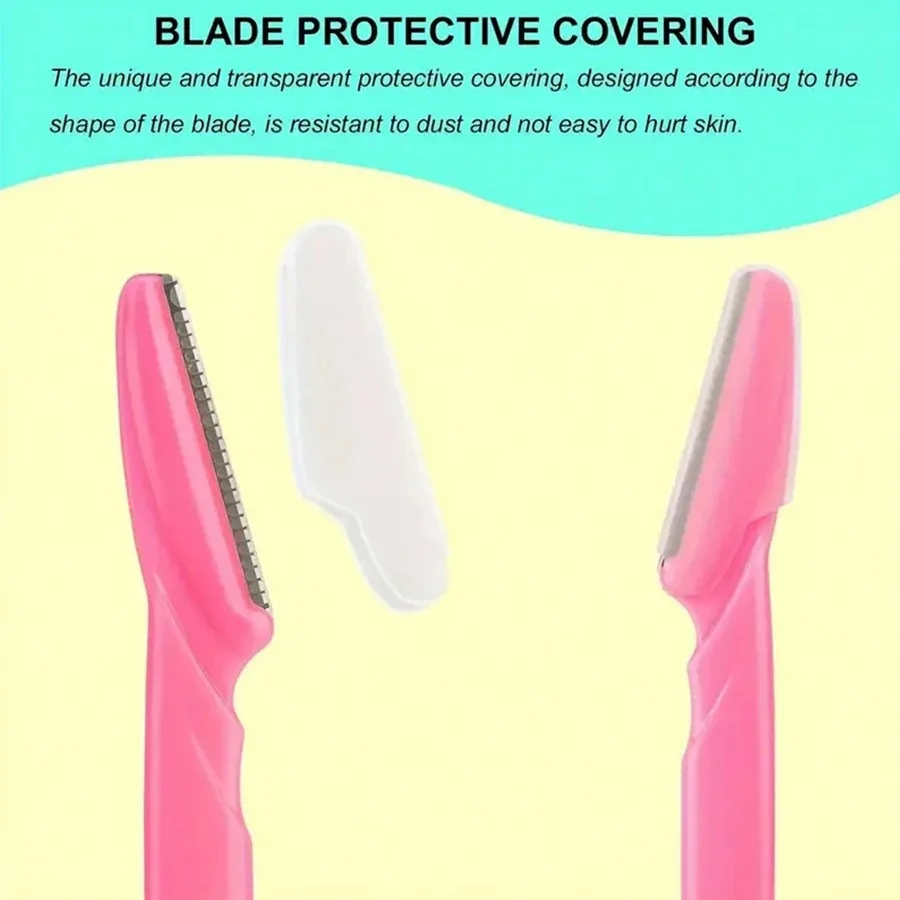 Ensemble de tondeuse à sourcils polyvalente pour femmes et hommes, outils de maquillage, rasoir pour le visage facile à utiliser, lames en acier inoxydable, couteau de toilettage, mélange de couleurs