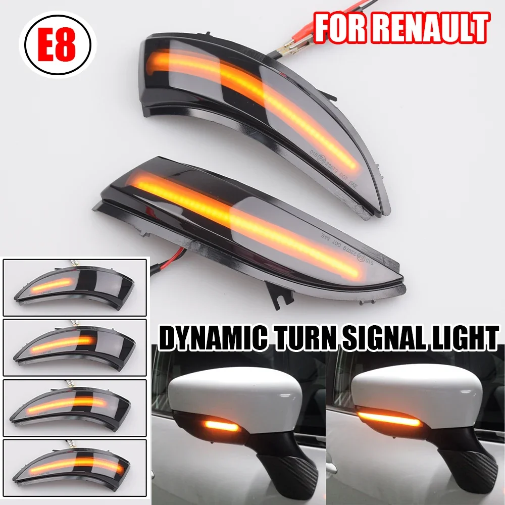 

Dynamic Turn Signal Light For Renault Captur Kaptur 13-16 Clio IV MK4 13-18 LED Side Mirror Sequential Indicator Blinker Lamp