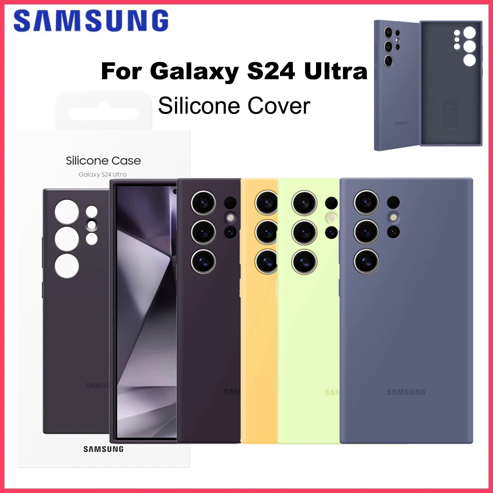 Funda de silicona Original Samsung para S24 Ultra S24Ultra funda de silicona Samsung S24 Ultra funda EF-PS928TGEGUS