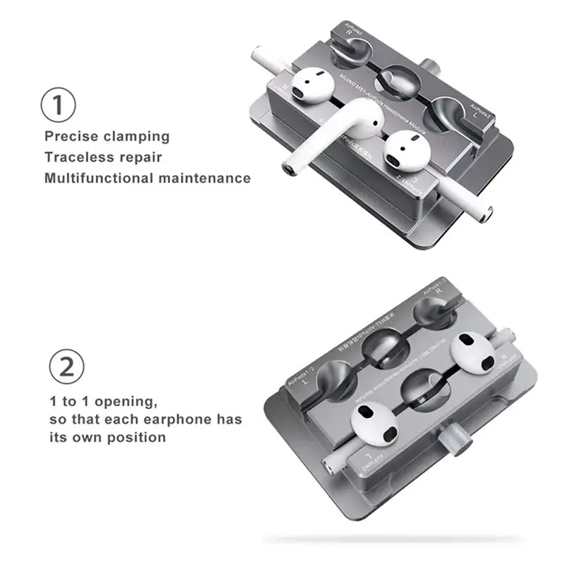 ABMI-For AIR PODS For Air Pods 1-3 Compatible MS1 Earphone Repair Fixture Wireless Earphone PCB Battery Fixing Tool,