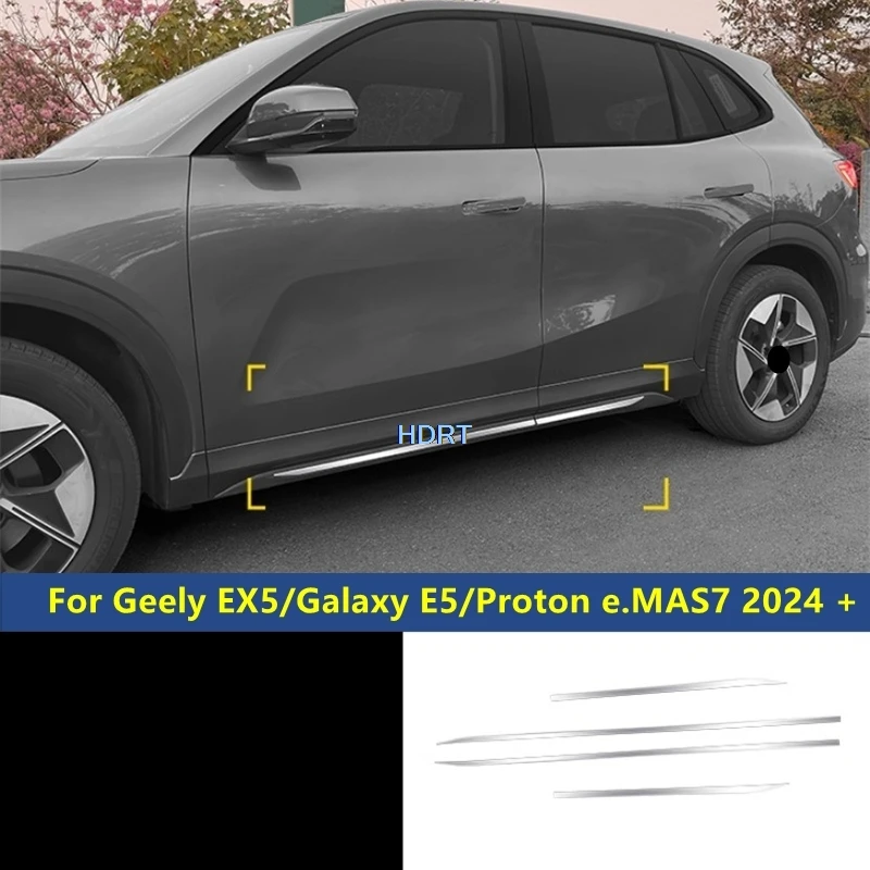 

Аксессуары в стиле автомобиля, внешняя наклейка для Geely EX5/Galaxy E5/Proton e.MAS7 2024 + боковая юбка двери, край корпуса, царапины, накладка