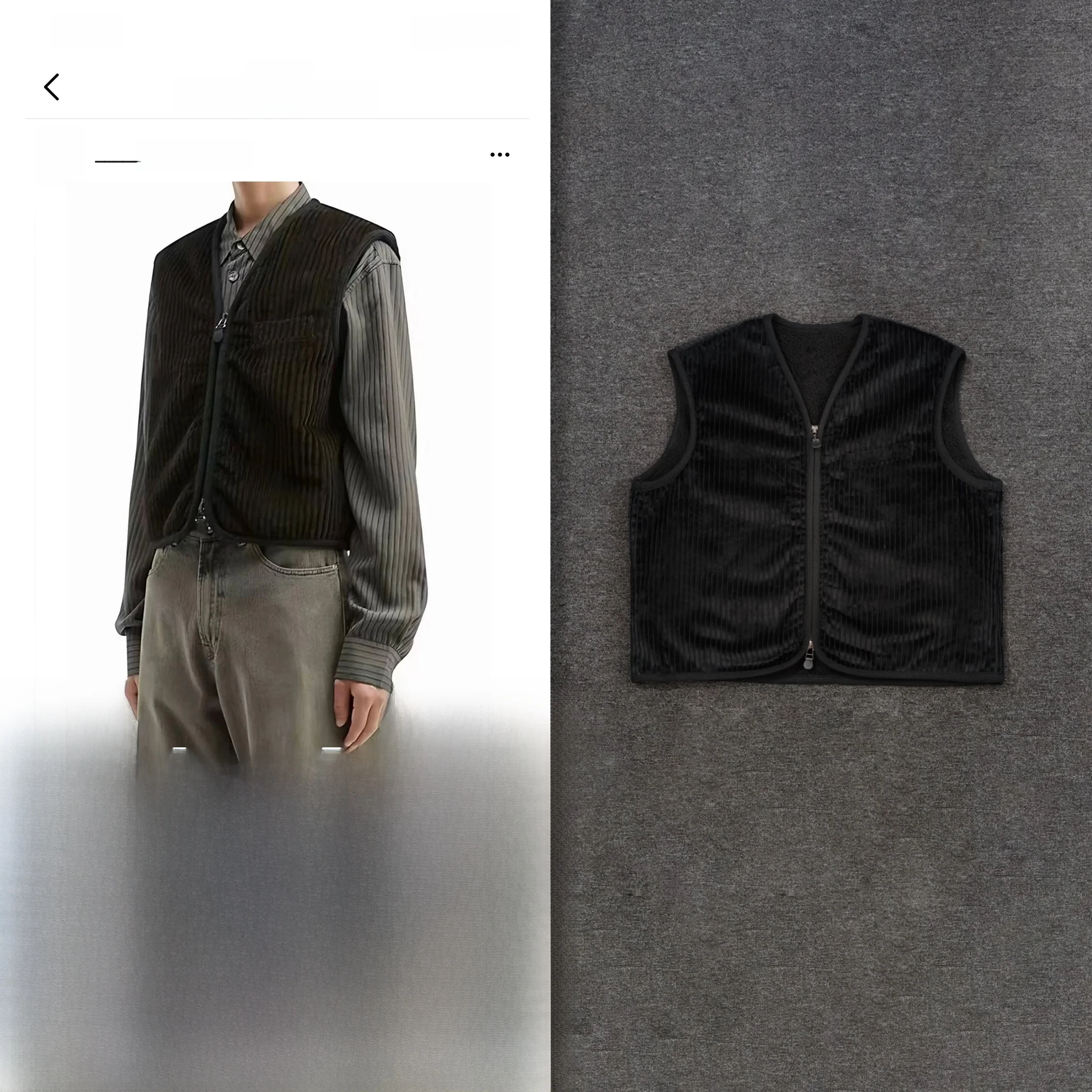 

Classic Zip up Fce Lined ort Vest Men's Casual Faion V Ne Sweater Jaet Autumn Spring Youth Trendy Color